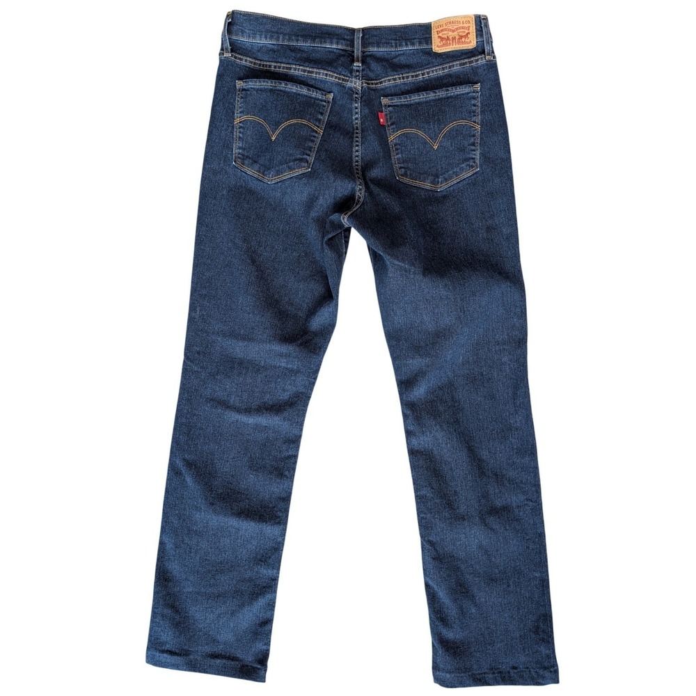 Levi Strauss 30 X 30 Dark Wash Cotton Blend Straight Leg Jeans